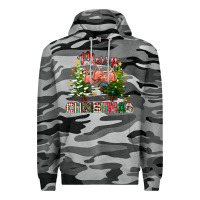 Slate Camo Merry Christmas flamingo Premium Hoodie - texasbilliewilder
