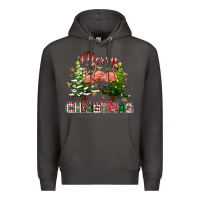 Smoke Merry Christmas flamingo Premium Hoodie - texasbilliewilder