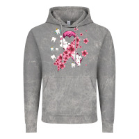 Cloud Rock teeth and flower cancer ribbon Vintage Hoodie - AdoDesignShop
