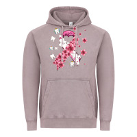 Vintage Zinc teeth and flower cancer ribbon Vintage Hoodie - AdoDesignShop