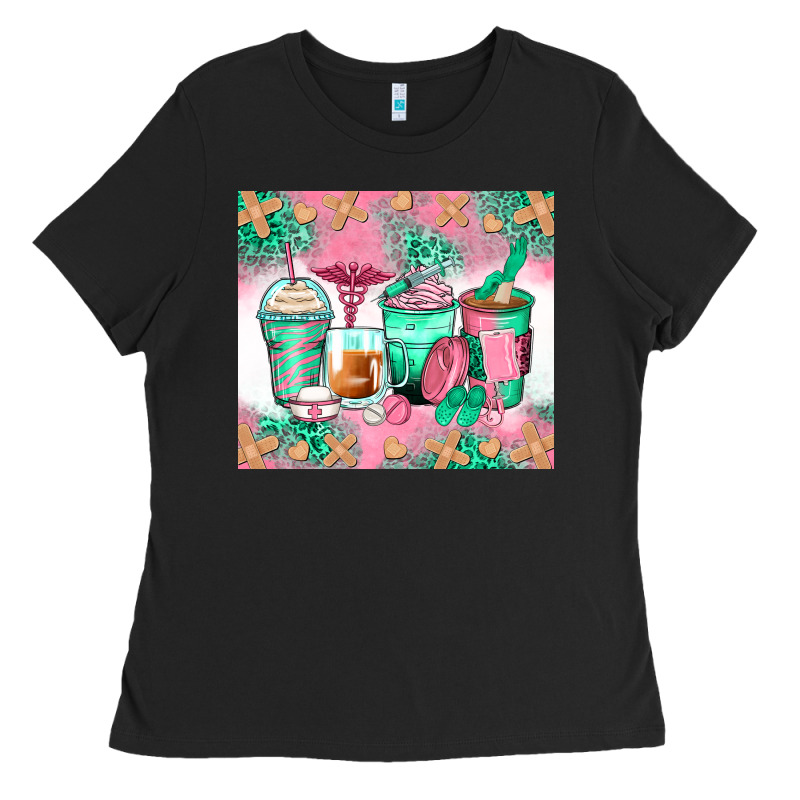 Nurse Coffee Cups Ladies Tee by Zillion Design Studio | Teevron