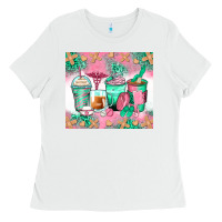 White nurse coffee cups Ladies Tee - Zillion Design Studio