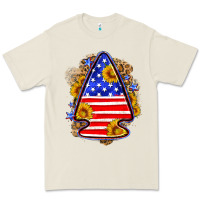 Bone American flag arrowhead Premium Tee - Neo Western