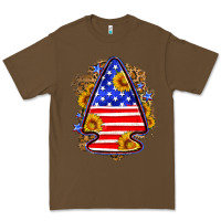 Cacao American flag arrowhead Premium Tee - Neo Western
