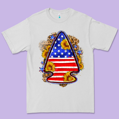 American Flag Arrowhead Premium Tee Designed By Neo Western