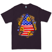 Plum American flag arrowhead Premium Tee - Neo Western