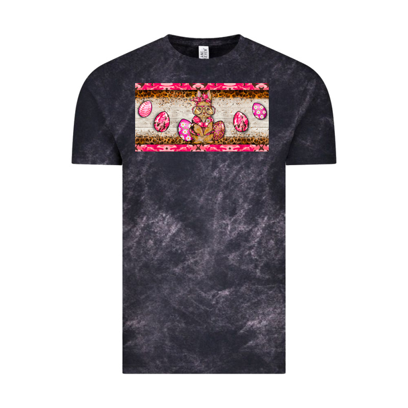 Pink Camouflage Egg Hunter Bunny   License Plate Vintage Tee by BarkalooDesign | Teevron