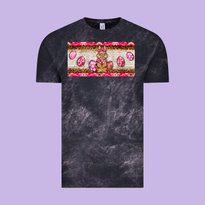 Pink Camouflage Egg Hunter Bunny   License Plate Vintage Tee Designed By Barkaloodesign