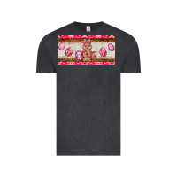 Vintage Black pink camouflage egg hunter bunny   license plate Vintage Tee - BarkalooDesign