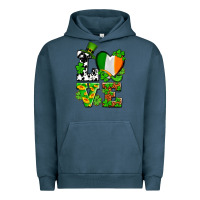 Pigment Midnight Navy Love St. Patrick's Urban Hoodie - OliviaCreatesArt