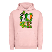 Pigment Salmon Love St. Patrick's Urban Hoodie - OliviaCreatesArt