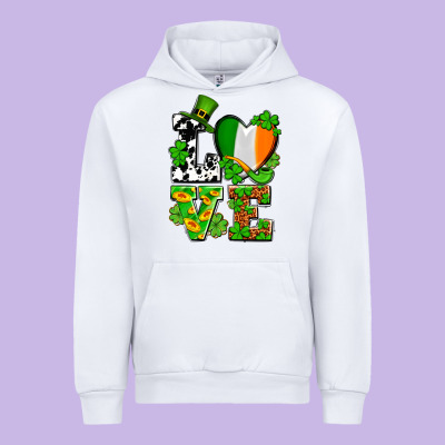 Love St. Patrick's Urban Hoodie Designed By Oliviacreatesart
