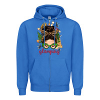 True Royal Glamping Messy Bun With Glamping Camp Tent Bbs Zipper Hoodie - BundleAndBundleShop