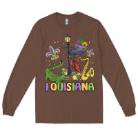 Chestnut louisiana mardi gras Long Sleeve Tee - MaliasSmallBusiness