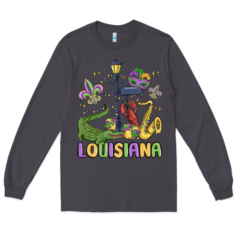 Louisiana Mardi Gras Long Sleeve Tee by MaliasSmallBusiness | Teevron