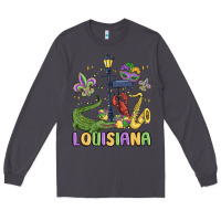 Smoke louisiana mardi gras Long Sleeve Tee - MaliasSmallBusiness