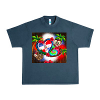 Midnight Navy dominican republic  leopard Urban Heavy Tee - AdoDesignShop