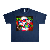 Navy dominican republic  leopard Urban Heavy Tee - AdoDesignShop