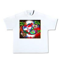 White dominican republic  leopard Urban Heavy Tee - AdoDesignShop