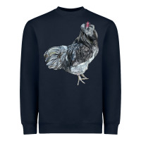 Navy Ameraucana Rooster Heavyweight Sweatshirt - LillyAllenDesigns