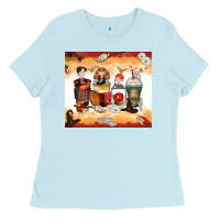 Baby Blue harry coffee cups Ladies Tee - Zillion Design Studio