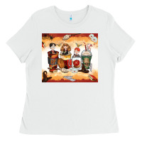 White harry coffee cups Ladies Tee - Zillion Design Studio