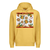 Antique Gold Christmas gingerbread cookies and candy cane Premium Hoodie - NancyCooperArtShop