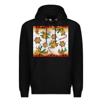 Black Christmas gingerbread cookies and candy cane Premium Hoodie - NancyCooperArtShop