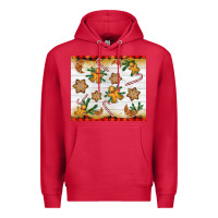 Cardinal Christmas gingerbread cookies and candy cane Premium Hoodie - NancyCooperArtShop