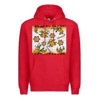 Red Christmas gingerbread cookies and candy cane Premium Hoodie - NancyCooperArtShop