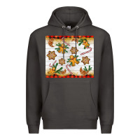 Smoke Christmas gingerbread cookies and candy cane Premium Hoodie - NancyCooperArtShop