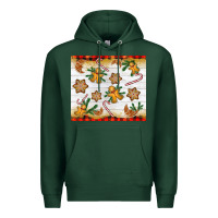 Sports Green Christmas gingerbread cookies and candy cane Premium Hoodie - NancyCooperArtShop