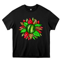Black watermelon sunflower Heavy Core Tee - Zillion Design Studio