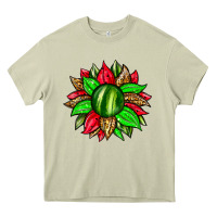 Mossy watermelon sunflower Heavy Core Tee - Zillion Design Studio