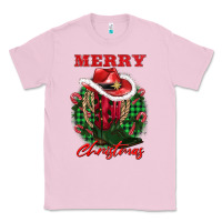 Bubblegum Pink merry christmas boots hat rope Classic Tee - AdoDesignShop