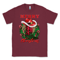 Burgundy merry christmas boots hat rope Classic Tee - AdoDesignShop