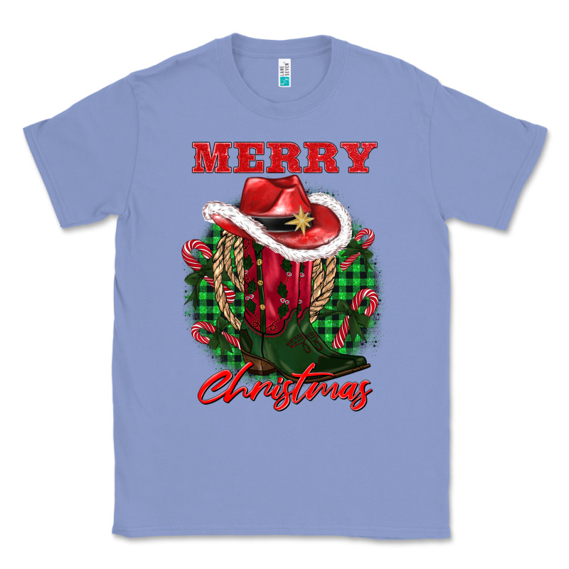 Merry Christmas Boots Hat Rope Classic Tee by AdoDesignShop | Teevron