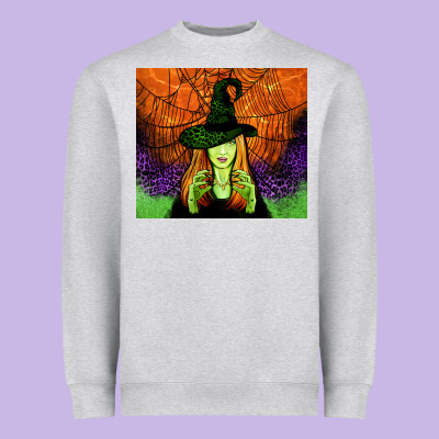 Halloween Witch Tumbler Heavyweight Sweatshirt Designed By Jasminsmagicworld
