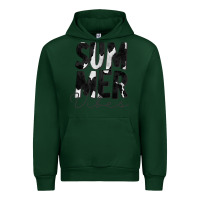 Forest Green Summer Vibes Black White Cowhide Urban Hoodie - CowCowDesign