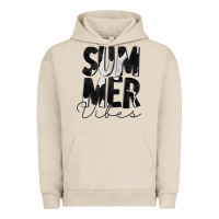Pigment French Oak Summer Vibes Black White Cowhide Urban Hoodie - CowCowDesign