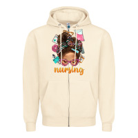 Sandshell Messy Bun Nursing With Leopard Glasses Bbs Zipper Hoodie - BundleAndBundleShop