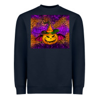 Navy halloween jack o'lantern tumbler Heavyweight Sweatshirt - Jasminsmagicworld