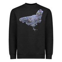 Black Ameraucana Chicken Heavyweight Sweatshirt - LillyAllenDesigns