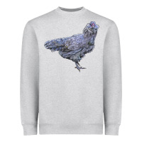 Heather Grey Ameraucana Chicken Heavyweight Sweatshirt - LillyAllenDesigns
