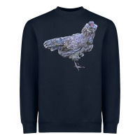 Navy Ameraucana Chicken Heavyweight Sweatshirt - LillyAllenDesigns