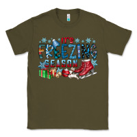 Army Green It's Freezing Season Classic Tee - CowhideDigitalArt