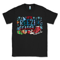 Black It's Freezing Season Classic Tee - CowhideDigitalArt