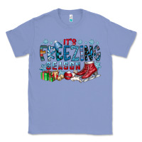Colony Blue It's Freezing Season Classic Tee - CowhideDigitalArt