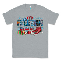 Heather Grey It's Freezing Season Classic Tee - CowhideDigitalArt