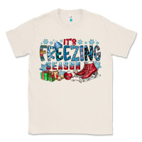 Natural It's Freezing Season Classic Tee - CowhideDigitalArt